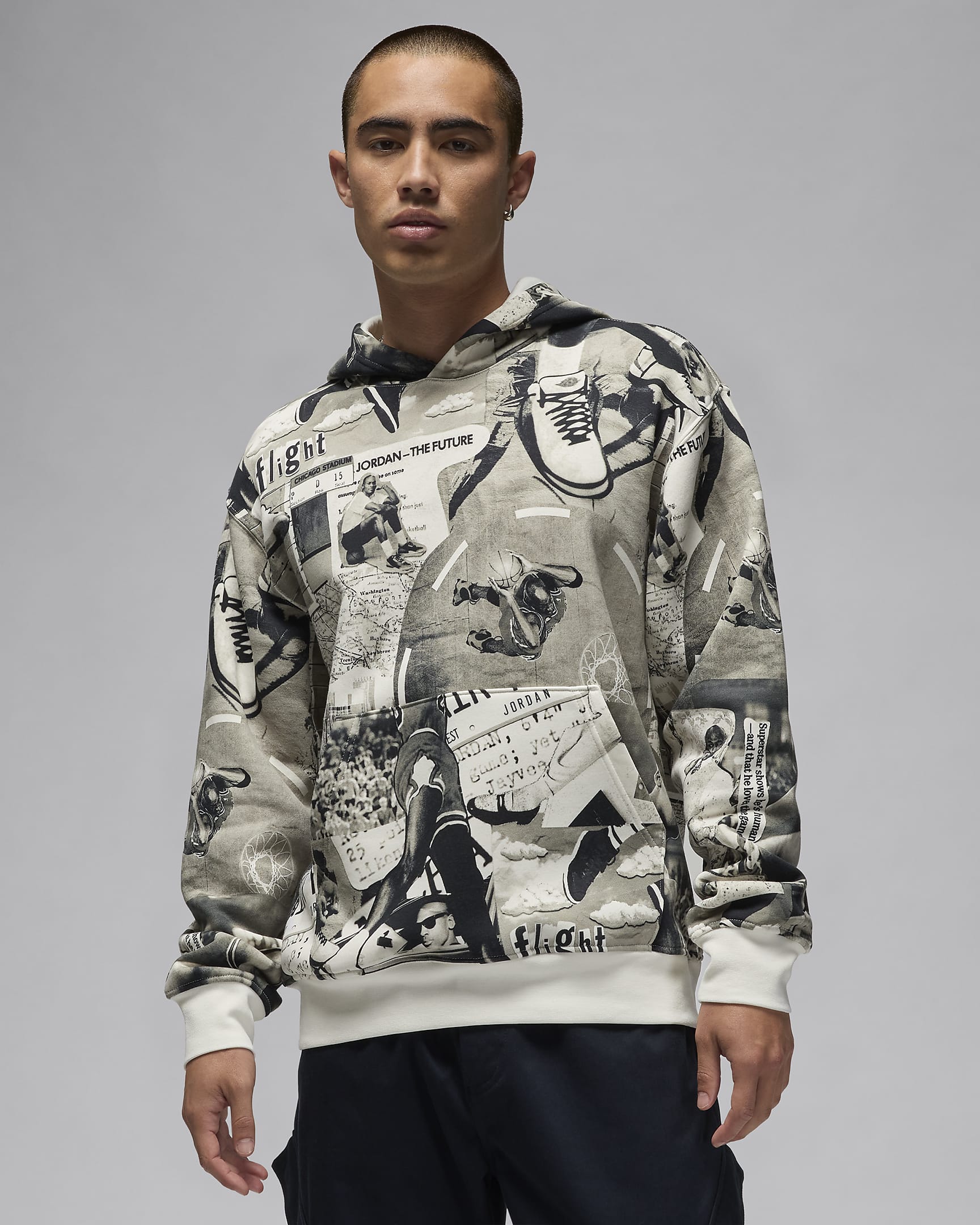 Image of Мъжки Суитшърт NIKE M J BRKLN AOP FLC PO - Ballistic-sport